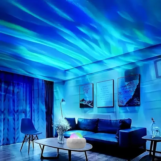 Ondas de luz no teto